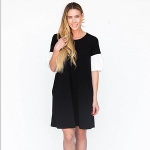 Agnes & Dora Black White Onassis Shift Dress